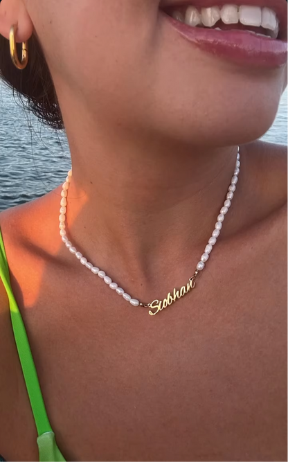 Collier prénom perles