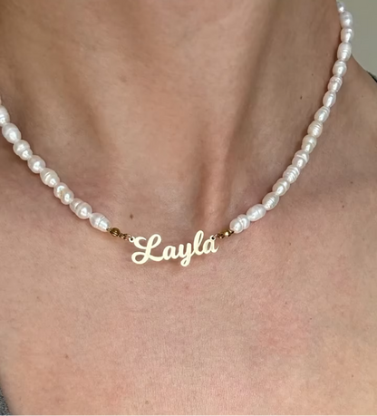 Collier prénom perles
