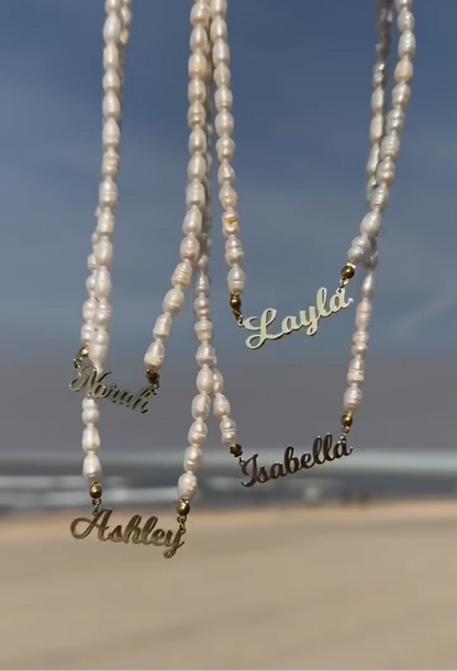 Collier prénom perles