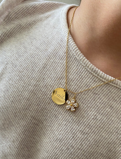 Collier prénom gravure enfant femme